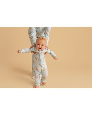 Unisex Chocolate Chip Cookies Convertible One Piece Jumpsuit Footie - Baby