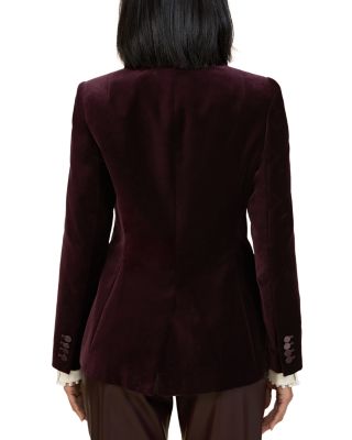 Elia Single Breasted Velvet Jacket