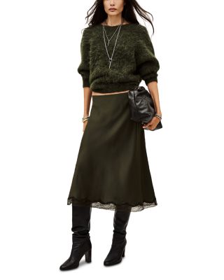 Cyla Lace Trim Midi Skirt