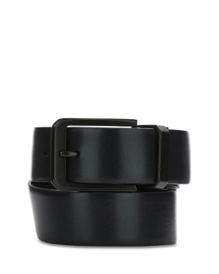 Black Leather Belt with Black Buckle - Exclusive