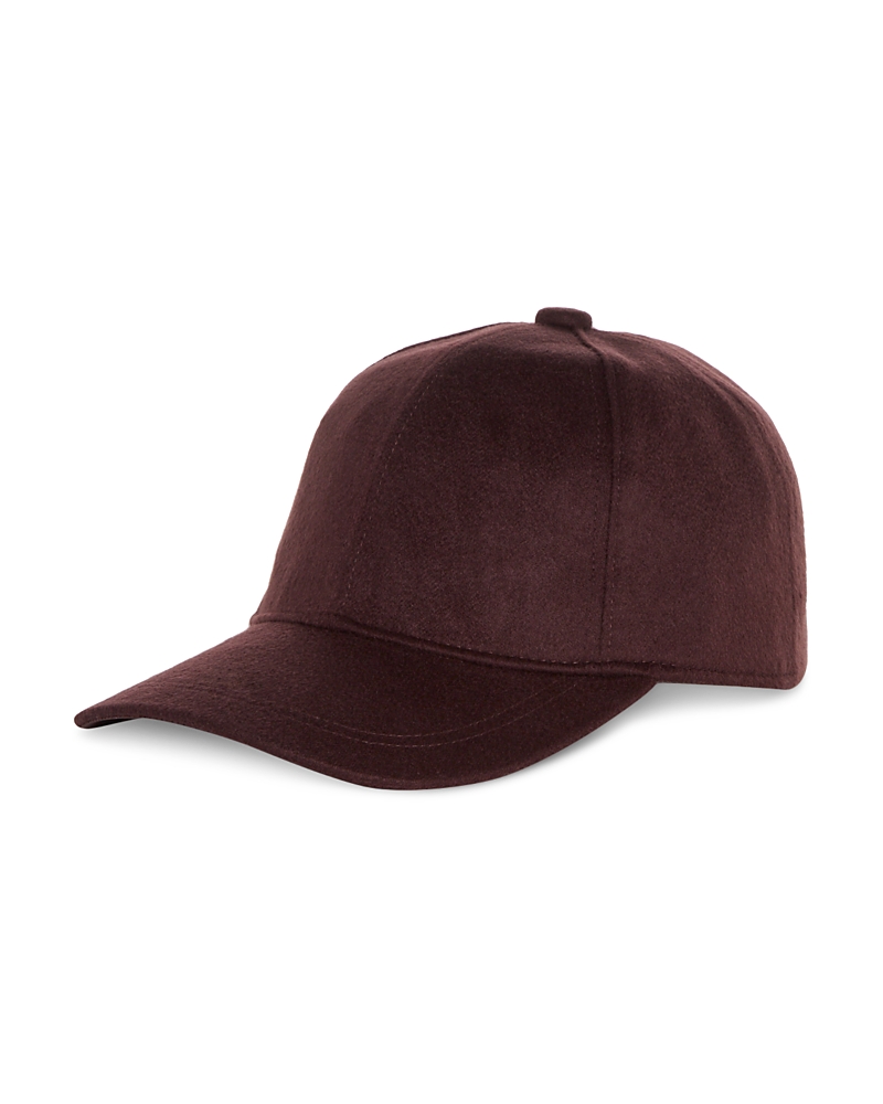 Vince Cashmere Baseball Hat In Brown