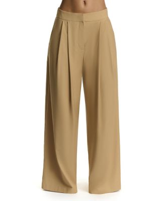 Suiting Pleated Wide-Leg Pant