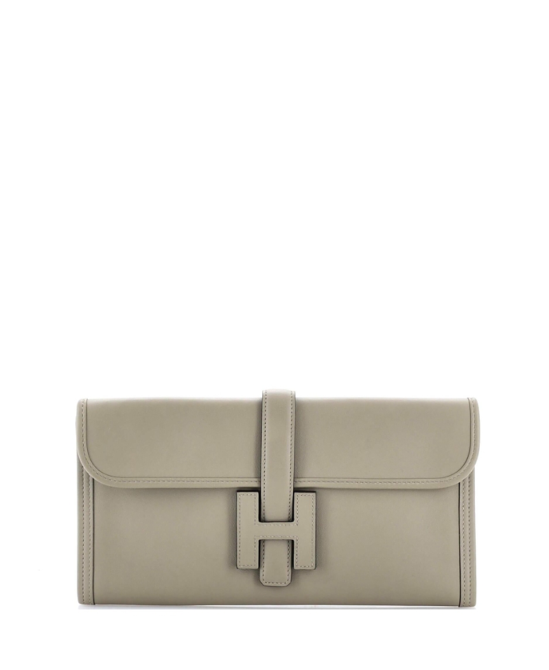Click to view more detailed imagery on our partner's website Pre-owned Pre-owned Hermes Hermes 29 Jige Elan Clutch Swift In Green