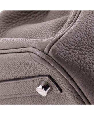 Birkin 30 Handbag Grey Clemence with Palladium Hardware