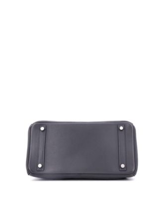 Birkin 30 Handbag Grey Swift with Palladium Hardware