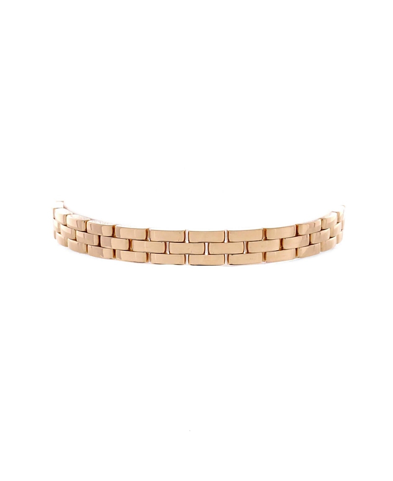 PRE-OWNED CARTIER Pre-owned Cartier Maillon Panthere 3 Row Bracelet 18k Gold