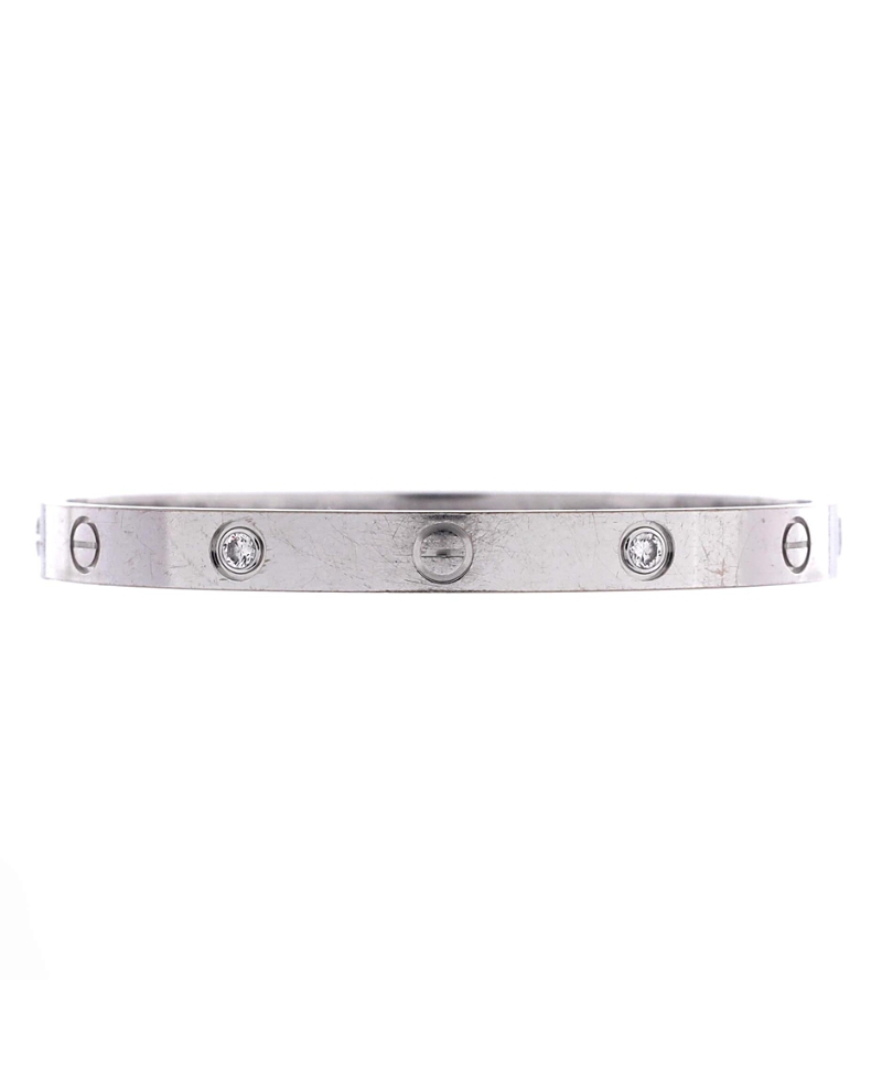 Click to view more detailed imagery on our partner's website Pre-owned Pre-owned Cartier Cartier Love 4 Diamond Bracelet 18k White Gold And Diamonds