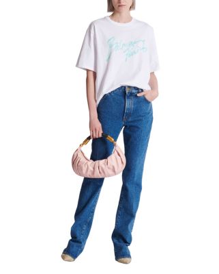  Boxy T-Shirt with Balmain Paris Brush Print