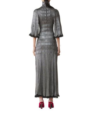 Midi Dress in Metallic Viscose