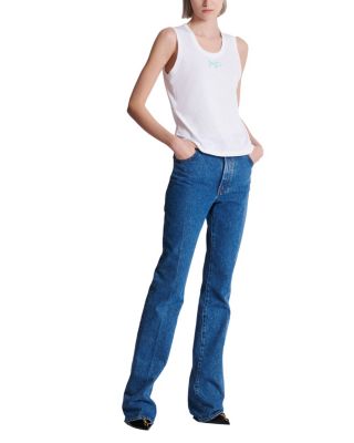  Relaxed Tank Top With Balmain Paris Brush Print