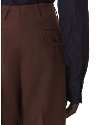  Wide-Leg Flannel Pants