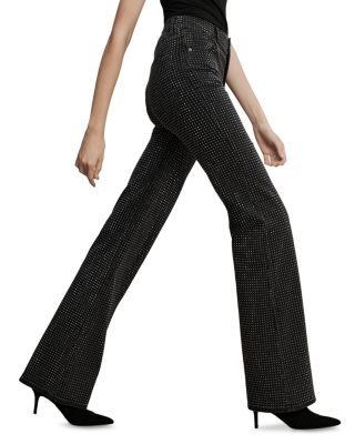 Crosbie High Rise Wide Leg Jeans in Washed Onyx