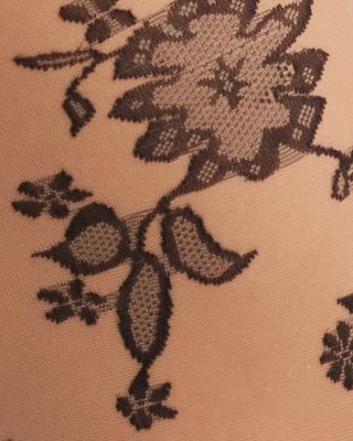 Floral Jacquard Sheer Tights