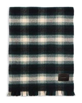 Brushed Merino Double Face Plaid Scarf