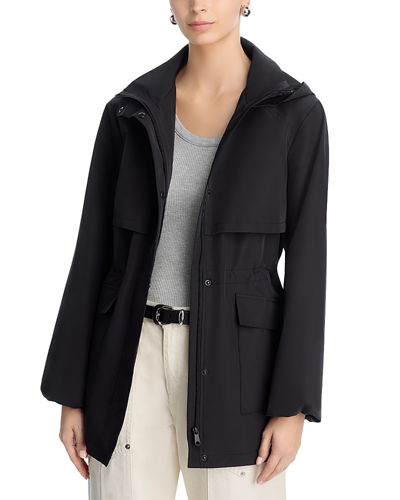 Aqua Mock Neck Raincoat - Exclusive