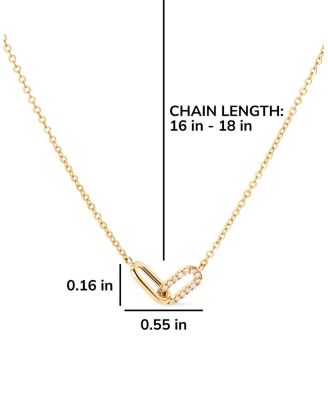  Solid Yellow Gold Lab Grown Diamond Link Necklace