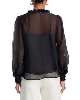 Flower Trim Blouse - Exclusive