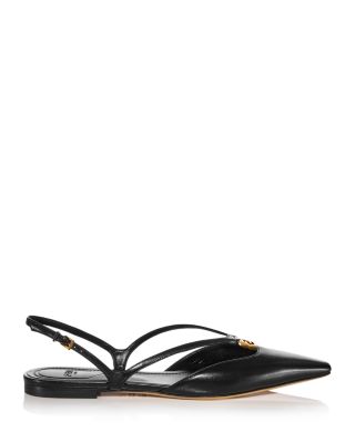 Women's Pointed Leather Slingback Flats