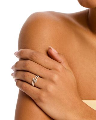 Diamond Bypass Ring in 14K Yellow Gold, 0.50 tcw