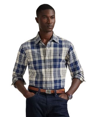 Classic Fit Plaid Oxford Button Down Shirt