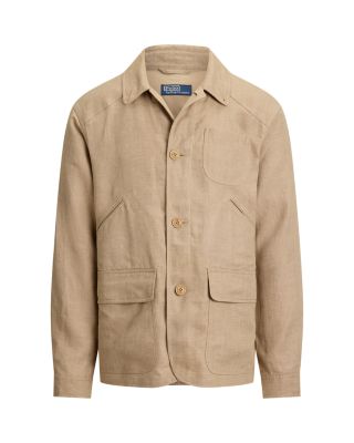 Linen Herringbone Utility Jacket