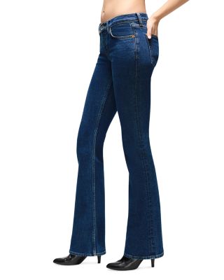 Low Rise Micro Bootleg Jeans in Rustic Indigo