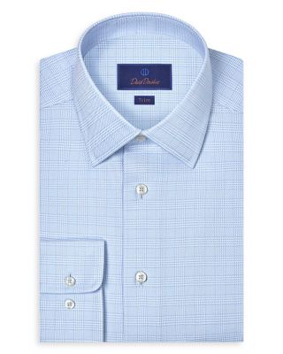 Trim Fit Twill Check Dress Shirt
