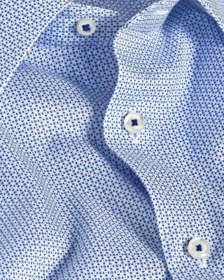 Trim Fit Micro Geometric Print Dress Shirt