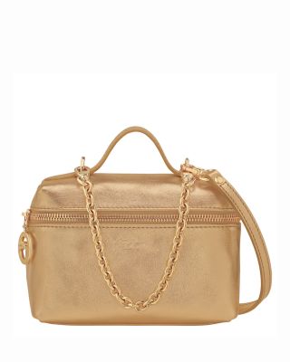 Le Pliage Mini Metallic Leather Vanity Crossbody