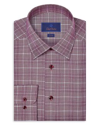 Trim Fit Twill Glen Check Dress Shirt