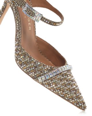 Women's Strass Embellished Pointed Mule Pumps