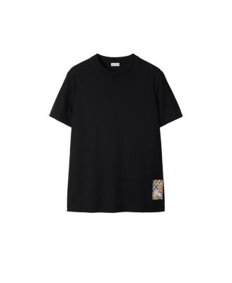 Check Label Cotton T-shirt