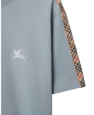 Check Trim Cotton T-shirt