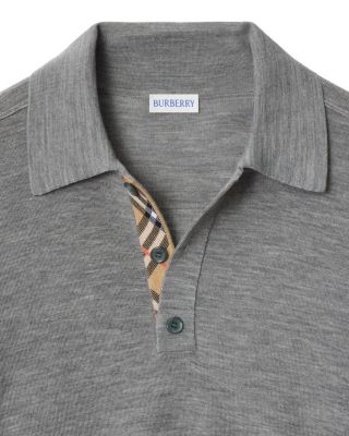 Long-sleeve Wool Polo Shirt
