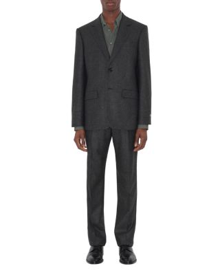 Check Wool Cashmere Tailored Trousers