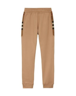  Check Panel Cotton Blend Jogging Pants
