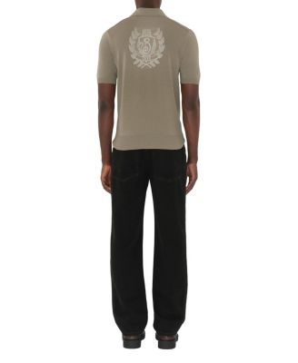  B Crest Wool Polo Shirt