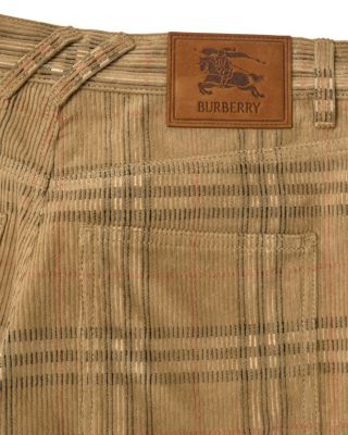 Check Corduroy Trousers