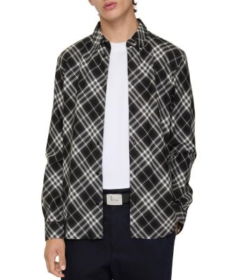  Relaxed Fit Check Cotton Flannel Shirt