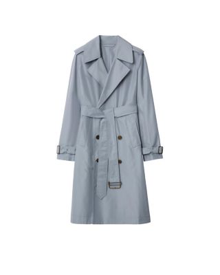 Long Silk Trench Coat