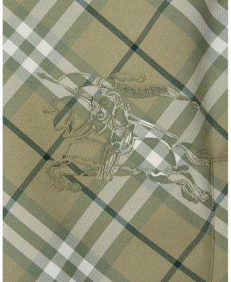 Cropped Reversible Check Hooded Jacket