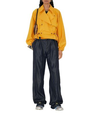 Satin Hooded Trench Jacket