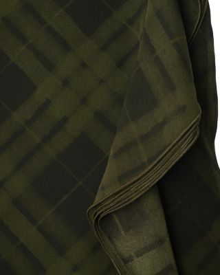  Check Silk Wrap Skirt