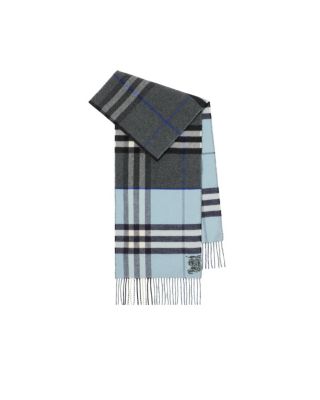 Contrast Check Cashmere Scarf