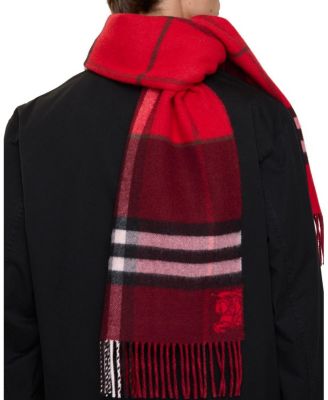  Contrast Check Cashmere Scarf