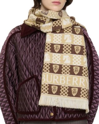  Chess Fair Isle Wool Scarf