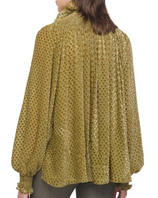 Torch Silk Blend Velvet Blouse