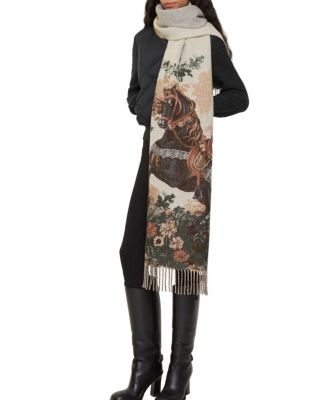  Stallion Portrait Cashmere Scarf
