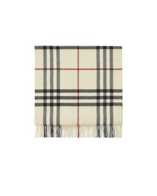 Wide Check Cashmere Scarf