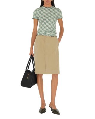 Check Stretch Cotton T-shirt